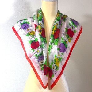 VTG  FLORAL SCARF